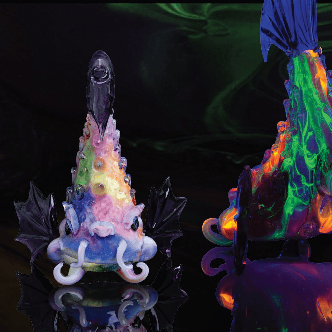 artisan-crafted design of the Large Mushroom Rig by Glasshole (2023)